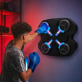 Cible de Boxe Musicale Électronique Murale avec LED et Gants – Jeu d’Entraînement Interactif