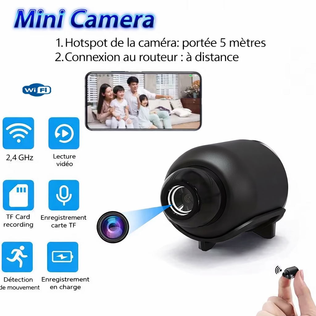 Nouveau X5 Mini caméra 1080P Vision nocturne claire léger Portable Premium caméras détection de mouvement caméra de Surveillance sans fil
