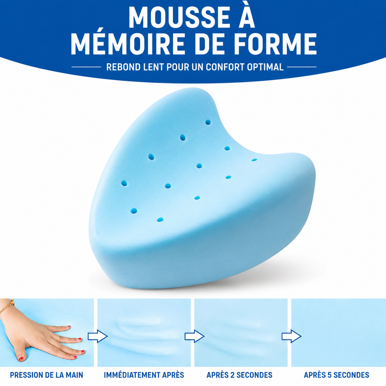 Oreiller de jambe en coton à mémoire de forme en forme de cœur, couché sur le côté, coussin veineux, femme enceinte, dormir dans le lit, Clip couché sur le côté