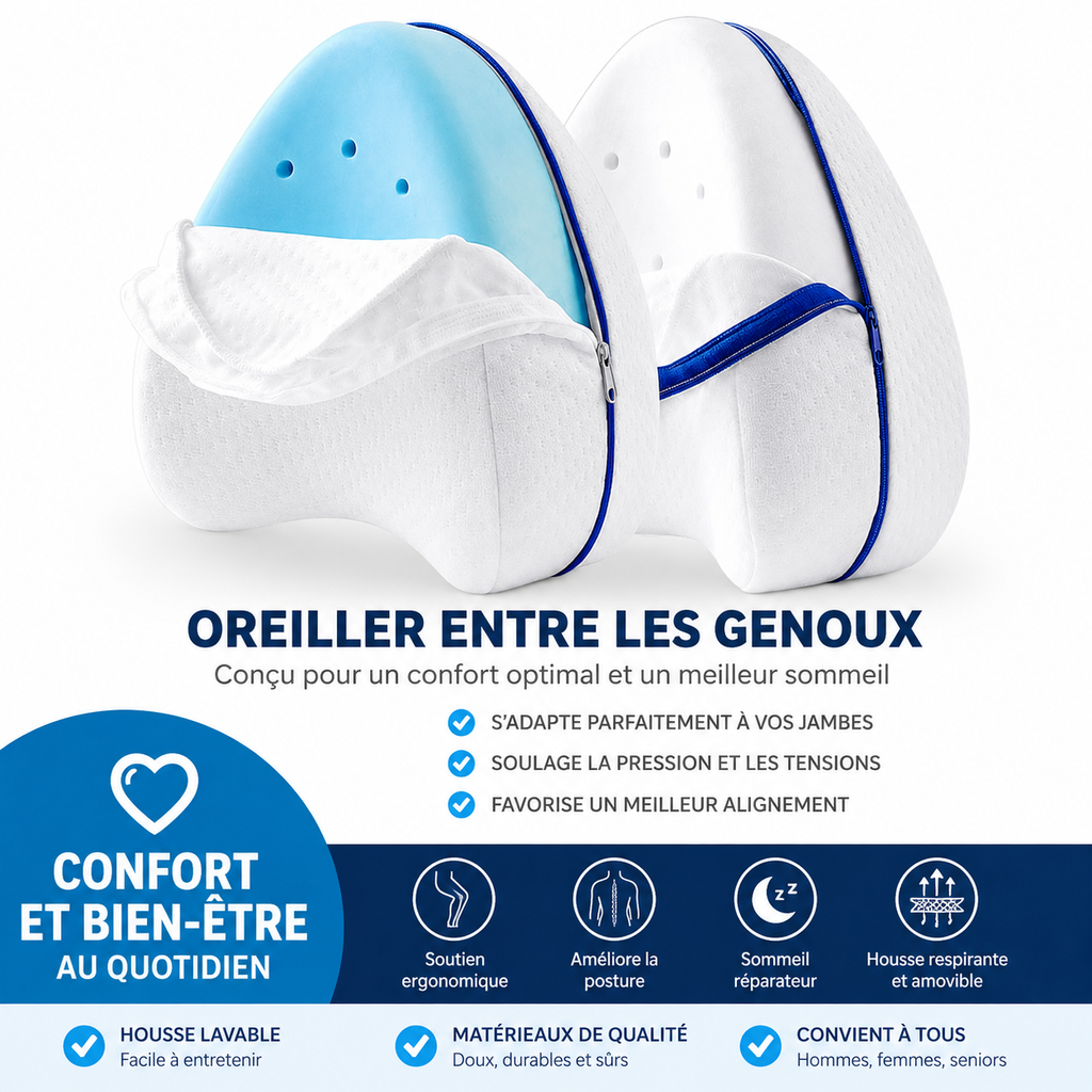 Oreiller de jambe en coton à mémoire de forme en forme de cœur, couché sur le côté, coussin veineux, femme enceinte, dormir dans le lit, Clip couché sur le côté