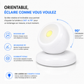 Lampe murale magnétique Super lumineux, alimentée par 3 piles AAA, lampe de Table pour toilettes et chambre à coucher