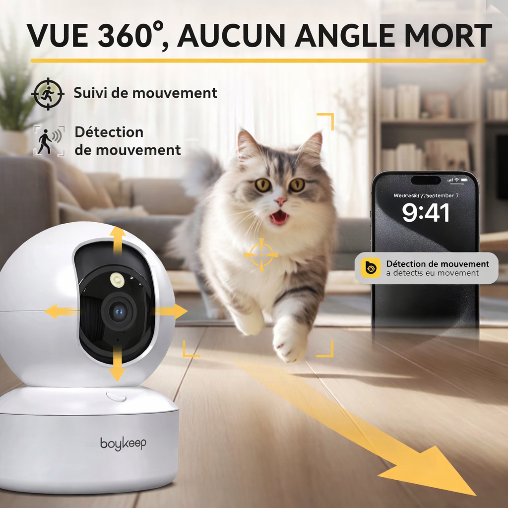 camera 3MP 5G/2.4GHz WiFi intérieur sécurité à domicile IP intelligent bébé moniteur caméra suivi automatique 24/7 caméra de Surveillance vidéo
