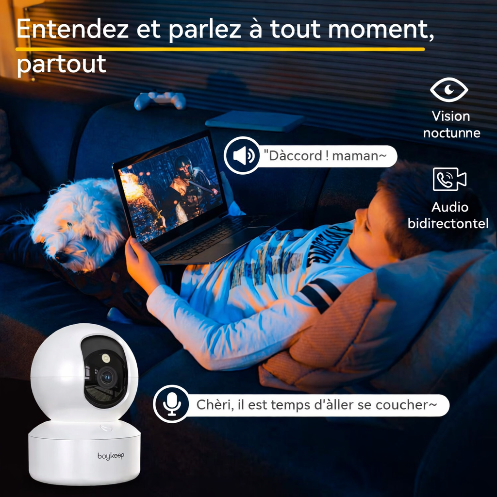 camera 3MP 5G/2.4GHz WiFi intérieur sécurité à domicile IP intelligent bébé moniteur caméra suivi automatique 24/7 caméra de Surveillance vidéo