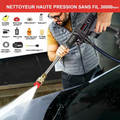 Pistolet à eau haute pression sans fil pour lavage de voiture, auto-amorçant, recharge 30000mAh, 300W, avec batterie Eddie ion Outils de kit de livres de voiture, fournitures de lavage