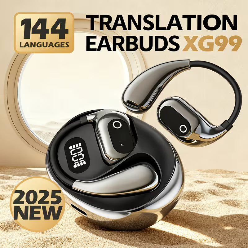 Écouteurs de Traduction en Temps Réel AI | Prise en Charge de 199 Langues,